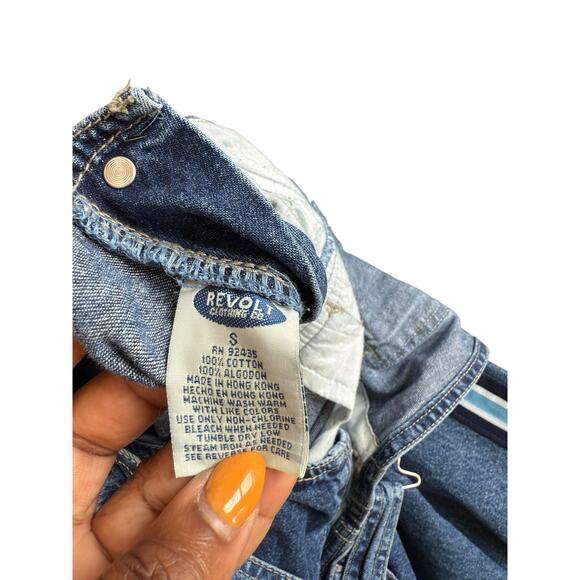 Revolt Clothing Co. Y2K Denim Overalls Women's Casual Rugged Straight Leg Small - Picture 2 of 15